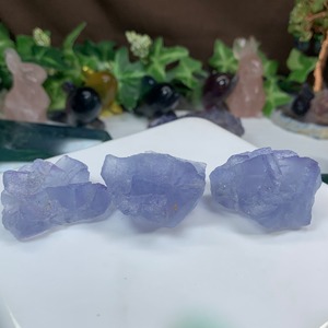 49.(小)5個セット☆幻想的な色合い☆ヤオガンシャン産・パープルフローライト原石