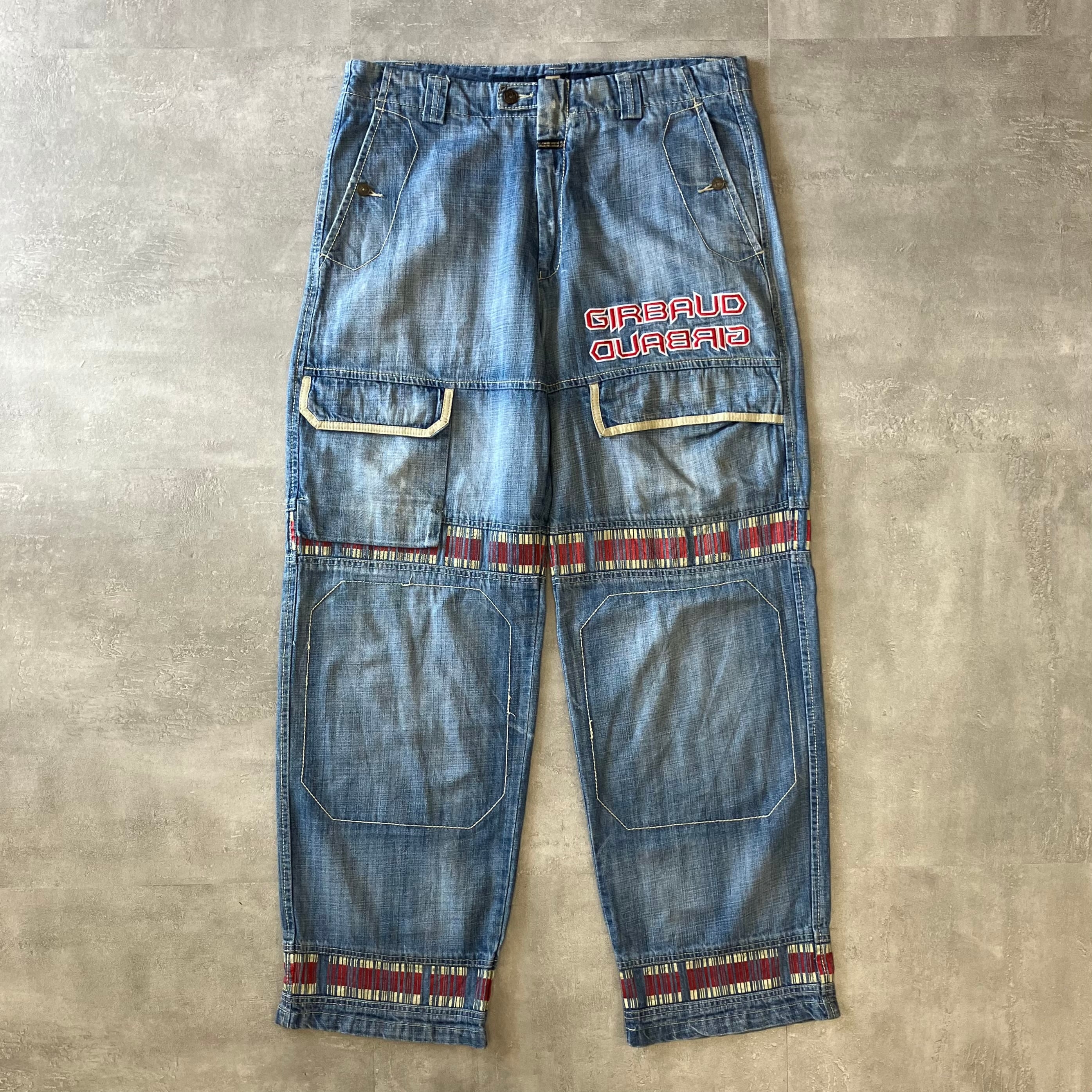 実寸w38l33》MARITHE + FRANCOIS GIRBAUD シャトルパンツ デニム 実寸w38l33》MARITHE + FRANCOIS GIRBAUD シャトルパンツ デニム