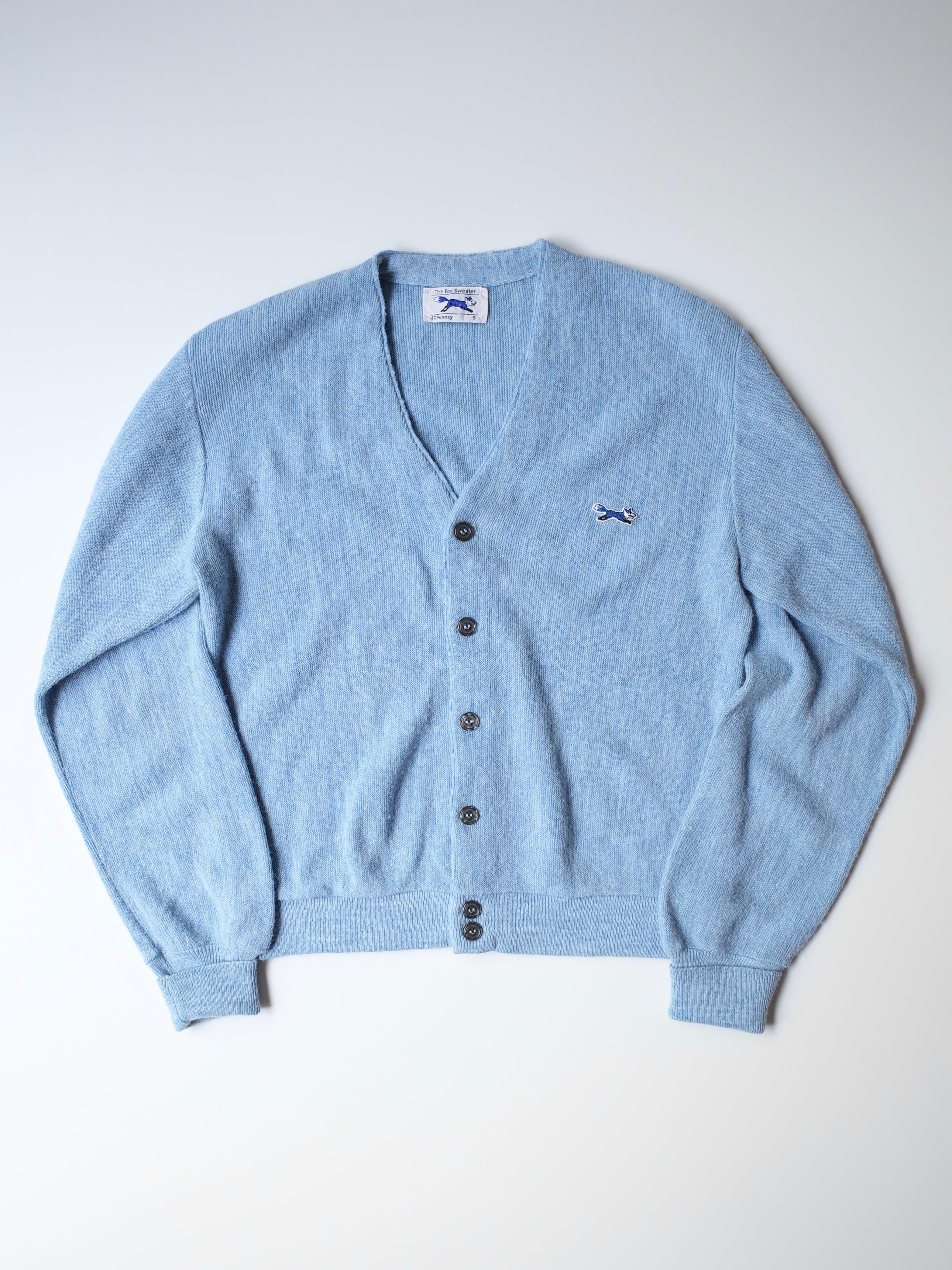 80s JCPenney The Fox Sweater acryl knit cardigan