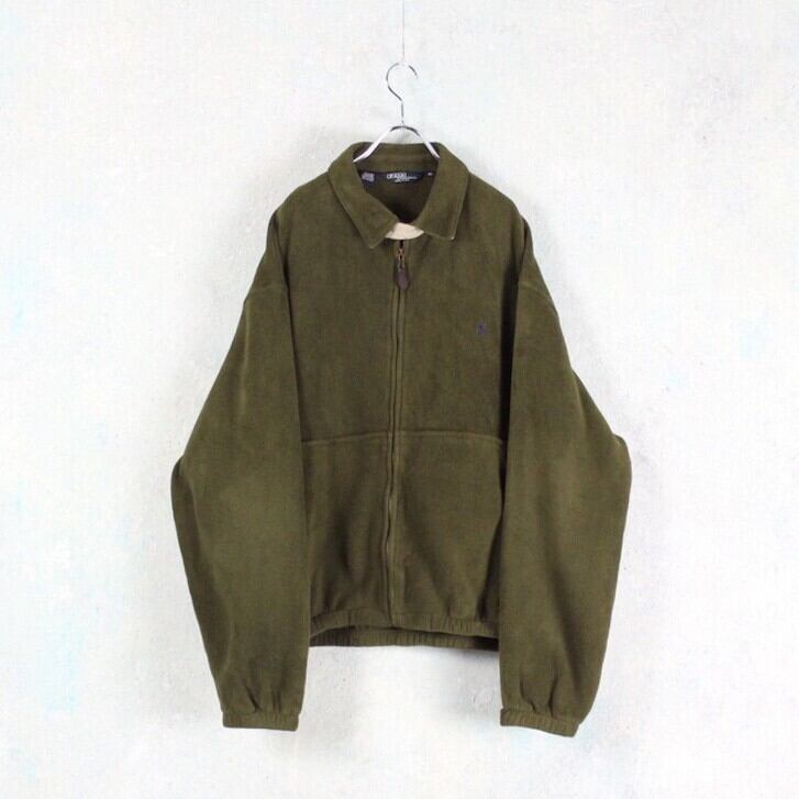 1980's Polo by Ralph Lauren カーキ フリース スイングトップブルゾン
