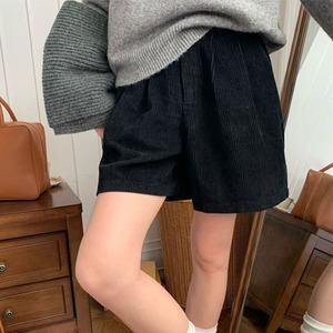 コーデュロイ ショートパンツ レディース 春秋冬 韓国 おしゃれ 大人 かわいい カジュアル ゆったり ハイウエスト Aライン 美脚 大人可愛い 大人女子 [LW-CCP021]