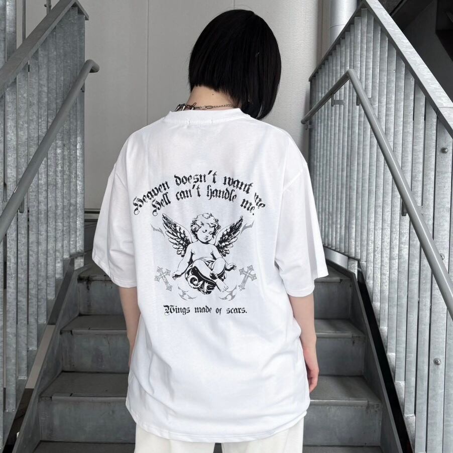 【CANDY SELECT 】エンジェルPT Tシャツ 235559 カットソー グランジ  トップス ストリート 地雷 サブカル ブランド ユニセックス