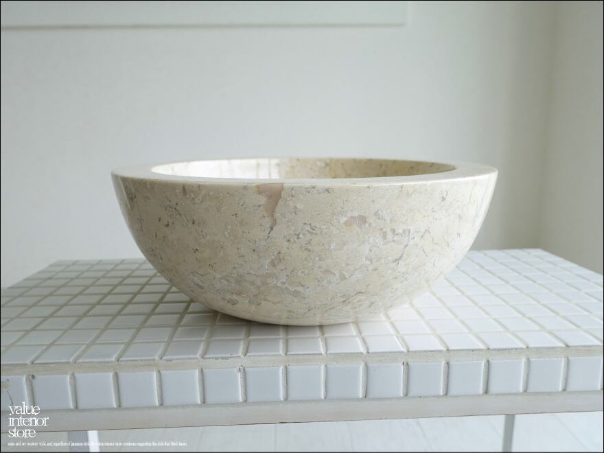 天然大理石 洗面ボウル ivfl01-30cm ウォッシュボウル 手洗い鉢 手洗器 洗面器 手洗いボウル トイレ用品 お手洗い用 マーブル Φ30 × H11.5cm