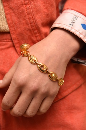 VERSACE / vintage gold design bracelet .