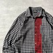 STUSSY / pattern check shirt size XL