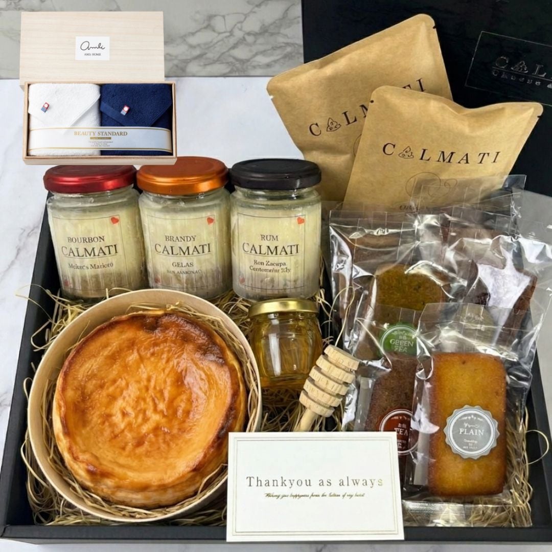 内祝いにぴったり】今治タオルとスイーツ詰め合わせBOX｜チーズケーキ