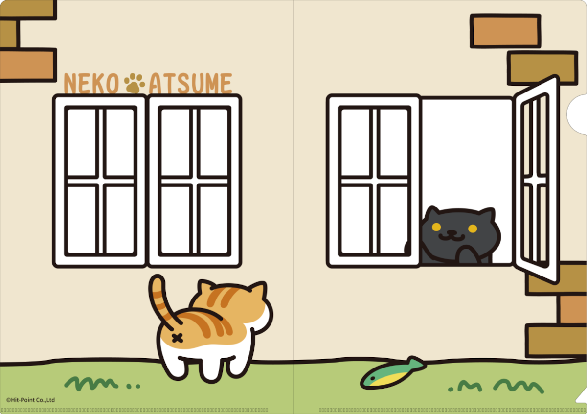 ねこあつめ クリアファイル（ねこと窓） | あつめラボ Hit-Point