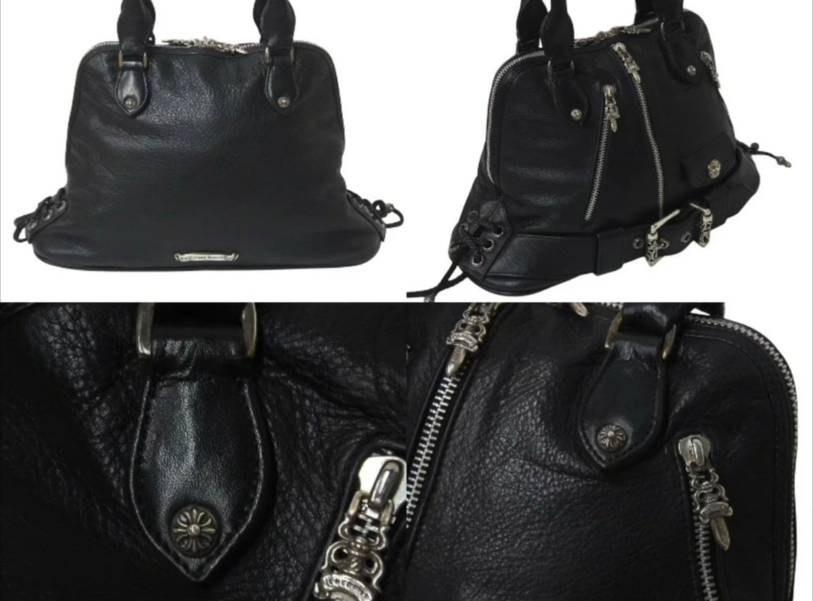 クロムハーツ　ブラック　ハンドバッグ CHROME HEARTS クロムハーツ MO DEAN MOディーン ハンドバッグ