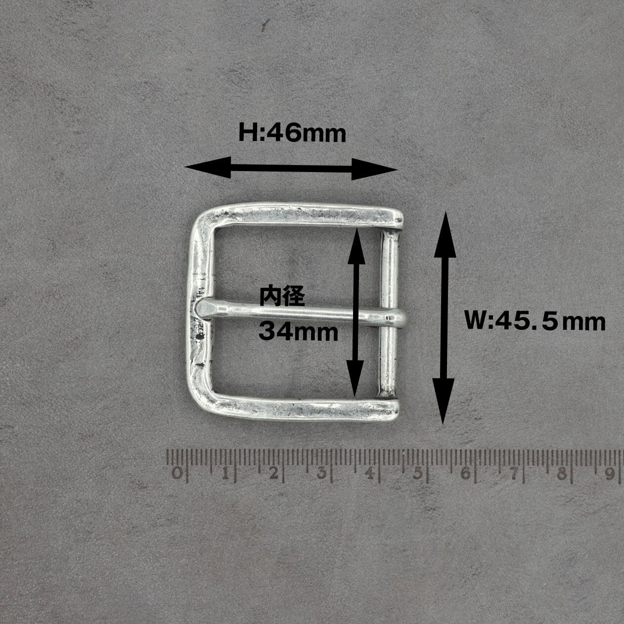 F25799】イタリア製 バックル 35mm幅 カジュアルベルト用 尾錠