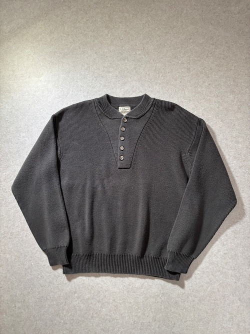 00s L.L.Bean henry neck cotton knit
