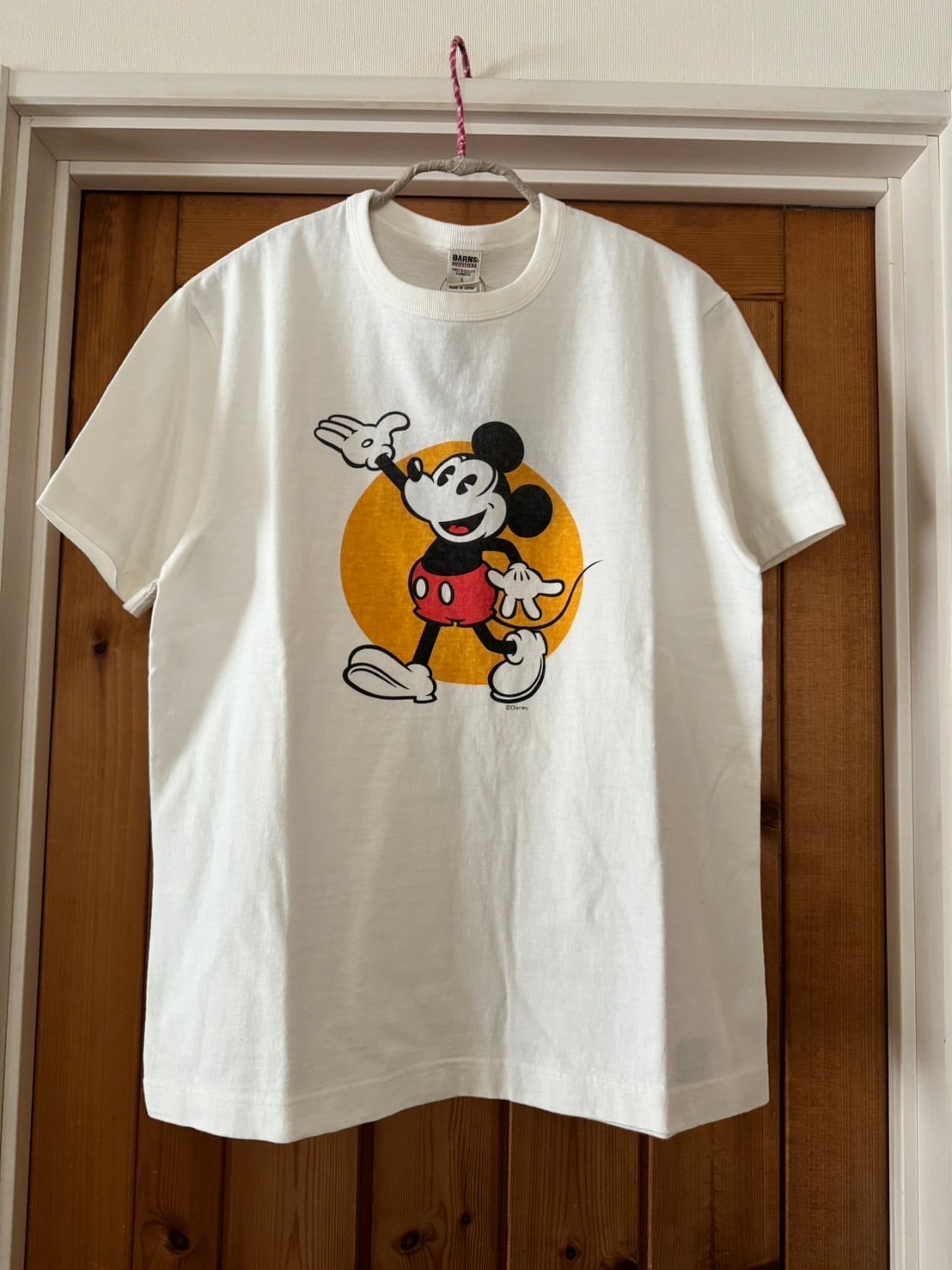 BARNS OUTFITTERS 吊り編みミッキーマウス Tシャツ BARNS 吊り編み×ミッキーTシャツ | Branch m '. Spicahome