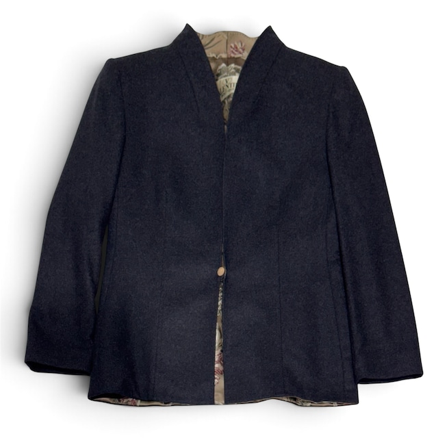 VALENTINO BOUTIQUE ウールアンゴラコート ダークグレー ウール ヴァレンティノ