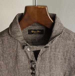 frenchvictorians houndstooth-linen pullover / lightbeige x black