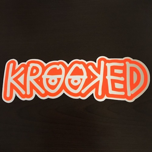 【ST-32】Krooked Skateboards KLEAR EYES クルキッド スケートボード ステッカー orange