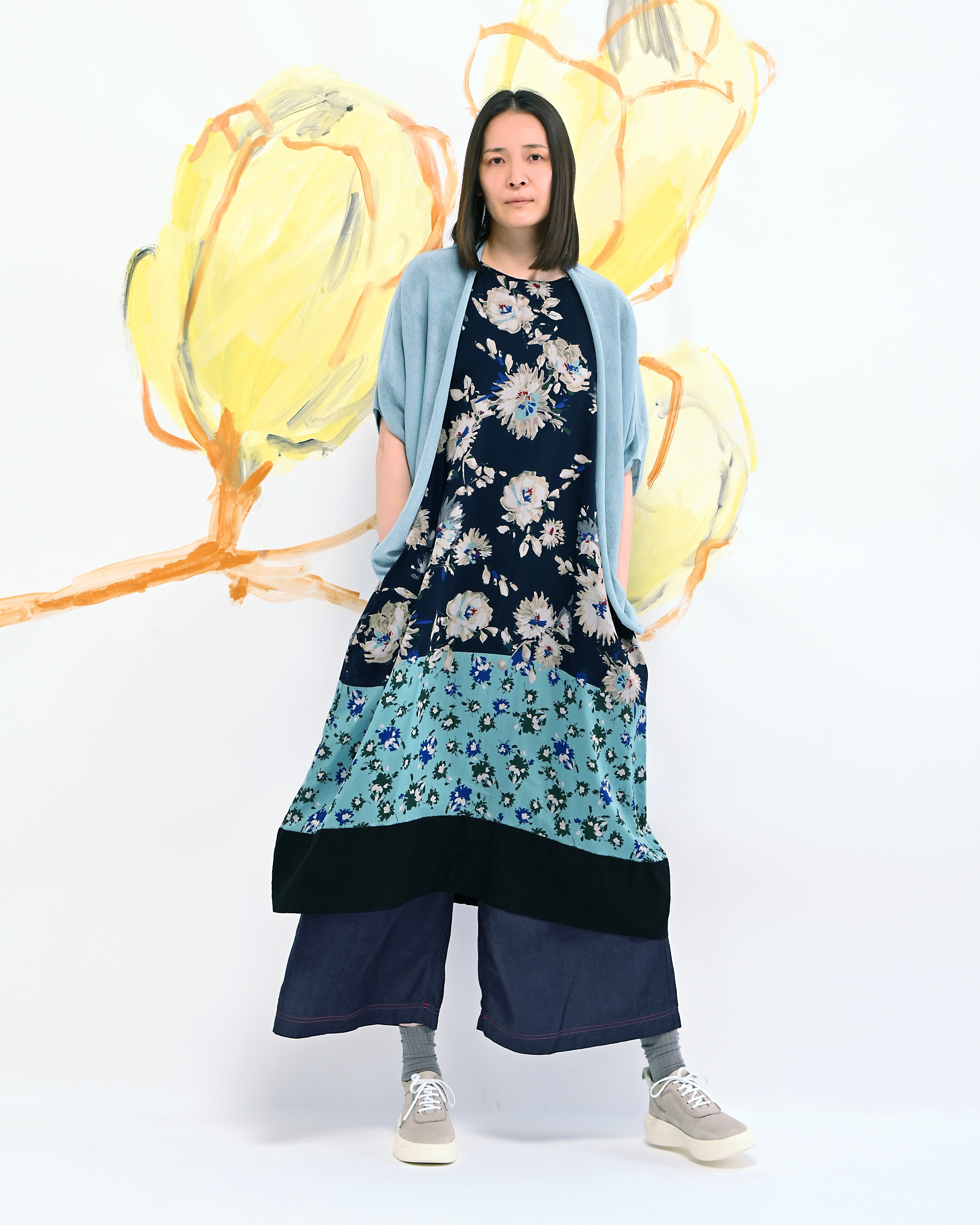 KEIHayamaPLUS/flower print one-piece