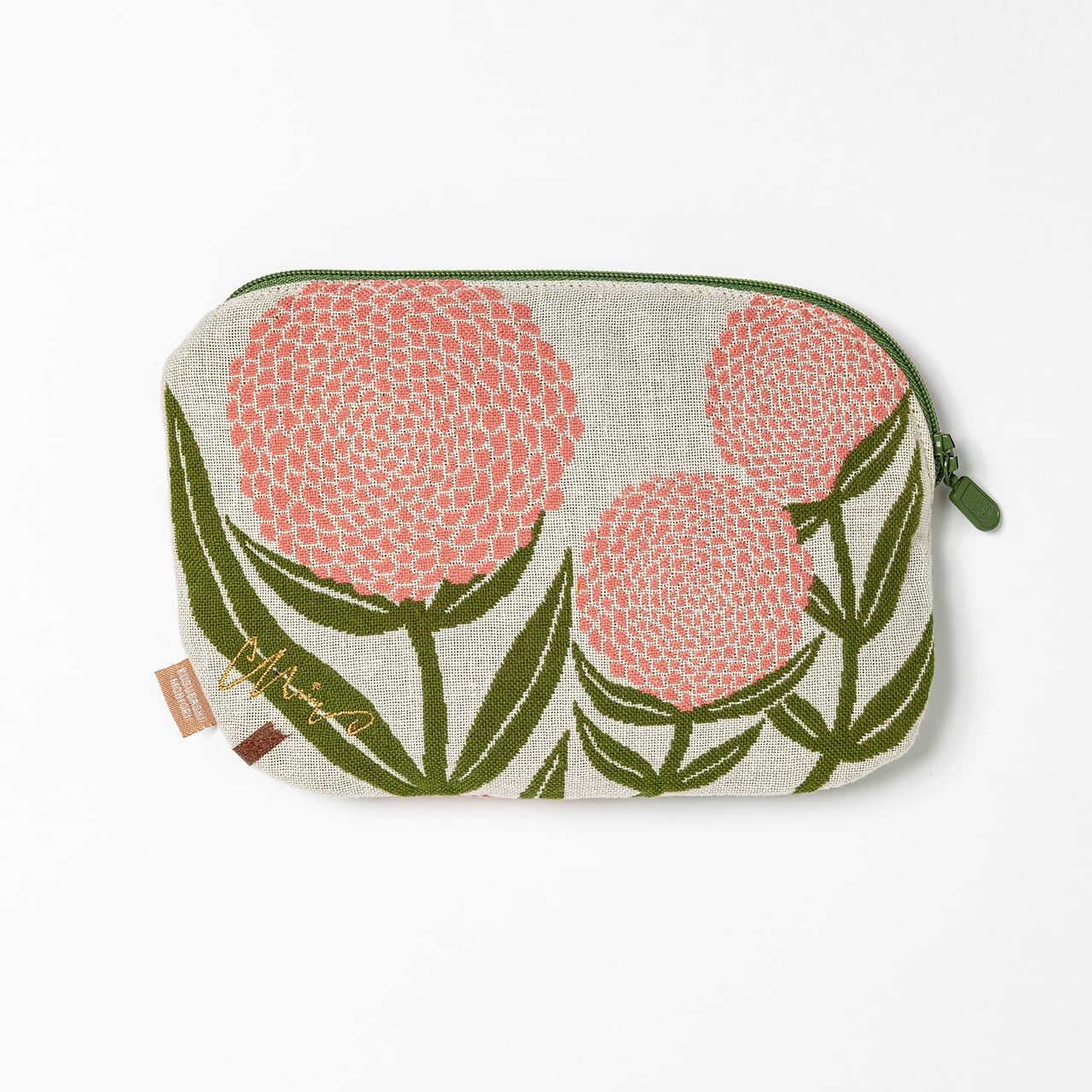 花の形ポーチ ポーチ/花とカマキリ A-68396-90-BE | くすばしタオル