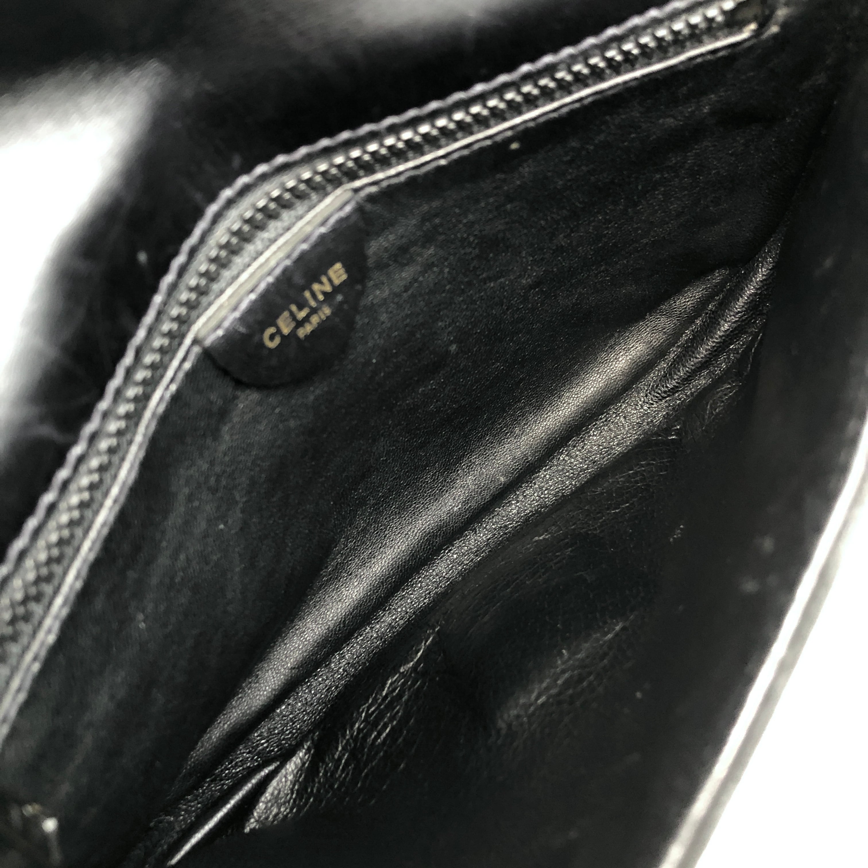 CELINE セリーヌ ショルダーバッグ ブラック トリオンフ ベロア