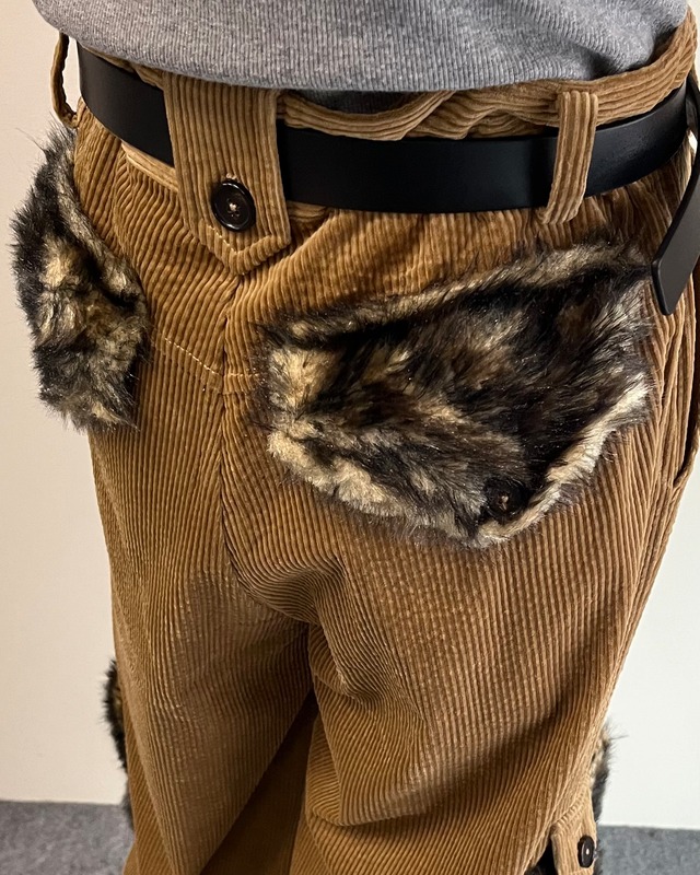 【26/AW Oscar Ouyang】Brown corduroy cargo trousers