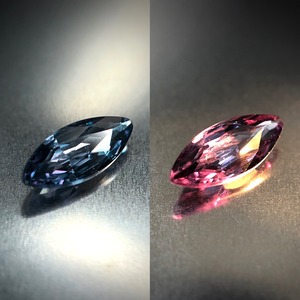 ベキリーブルーの蠱惑的な魅力 0.38ct 天然 カラーチェンジ ガーネット