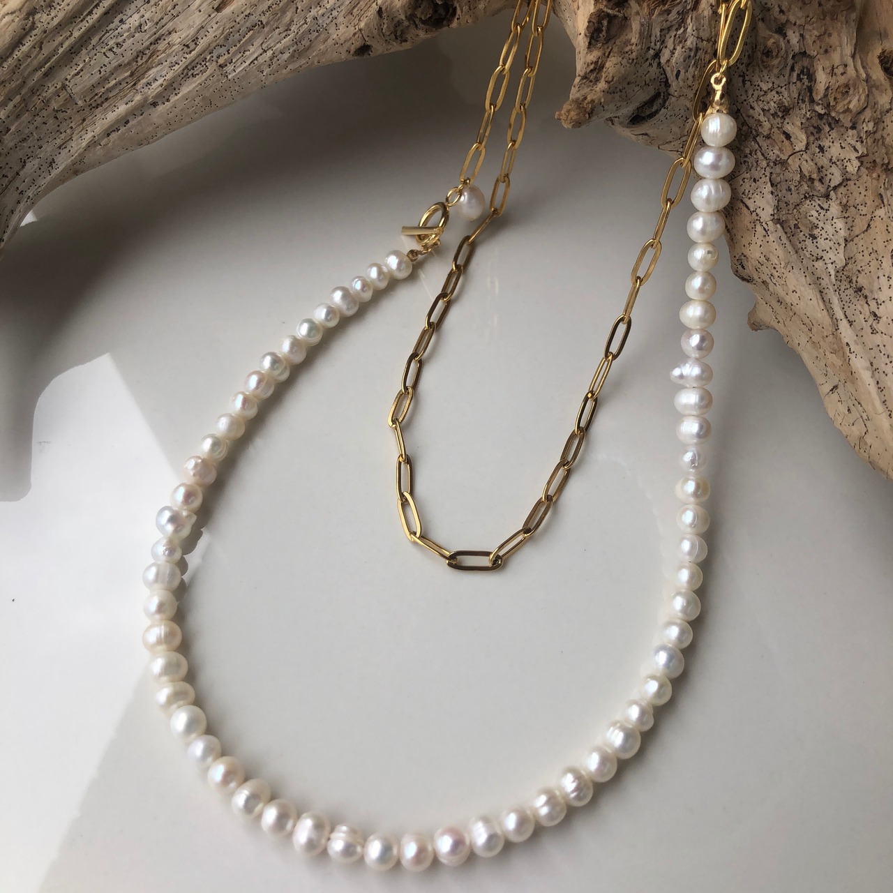 [4way］淡水パール　超 ロングネックレス［GSN011］　