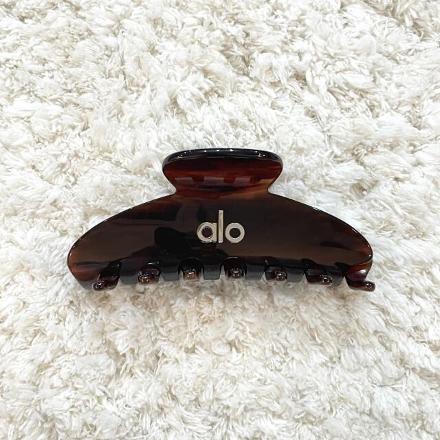 alo】 90'S CLAW CLIP ヘアクリップ 髪留め アロー ブラック ホワイト