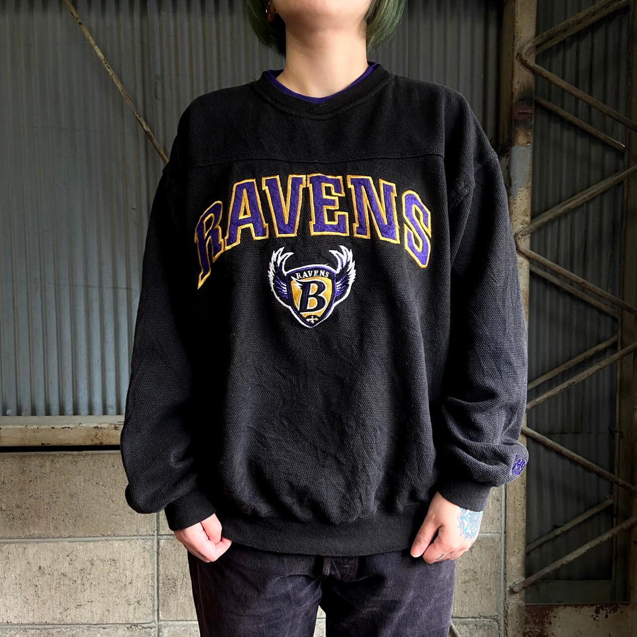 RAVENS レイブンズ スウェットパーカー チームロゴプリント 長袖