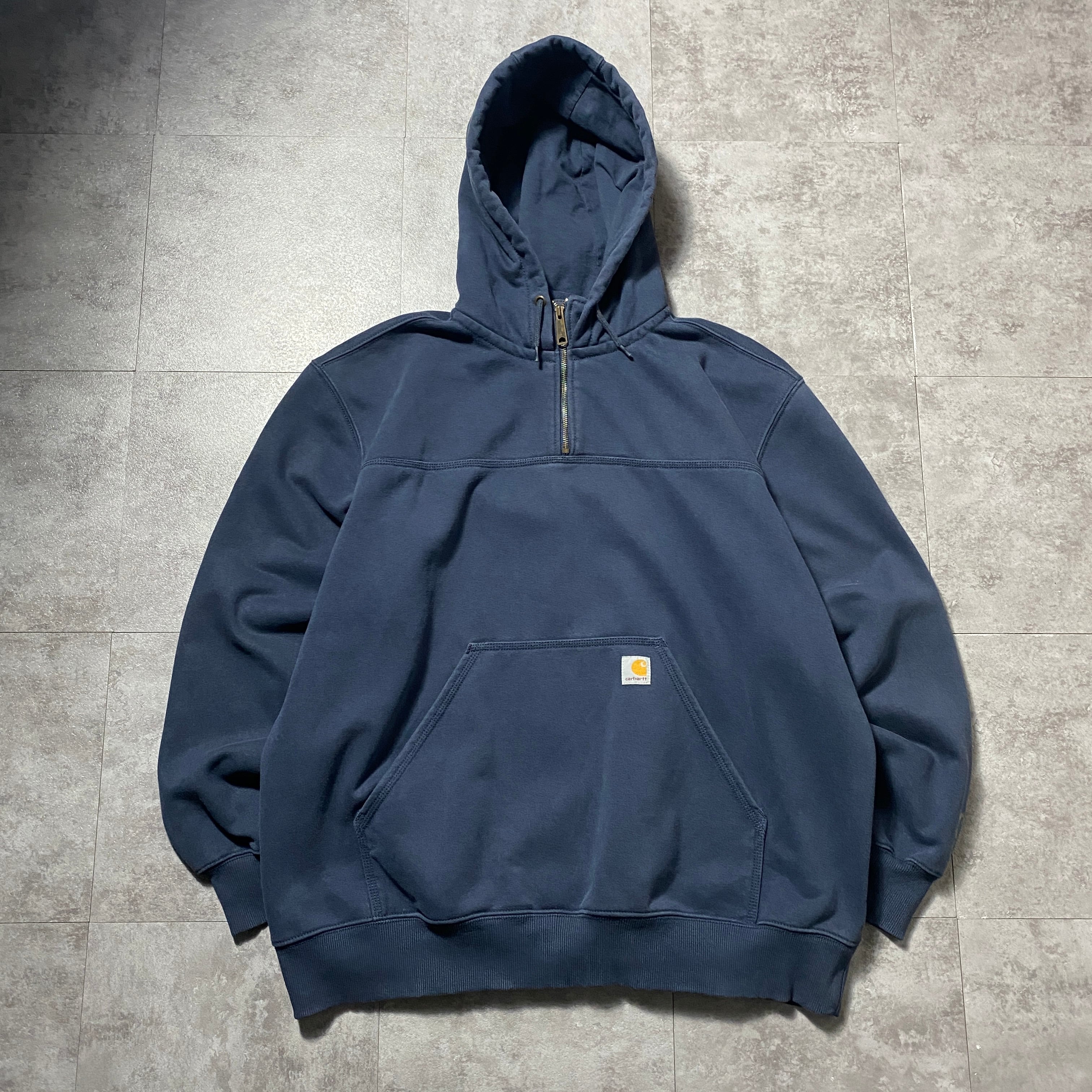 carhartt カーハート ハーフジップ ラベルロゴ ヘビーオンス 2XLサイズ