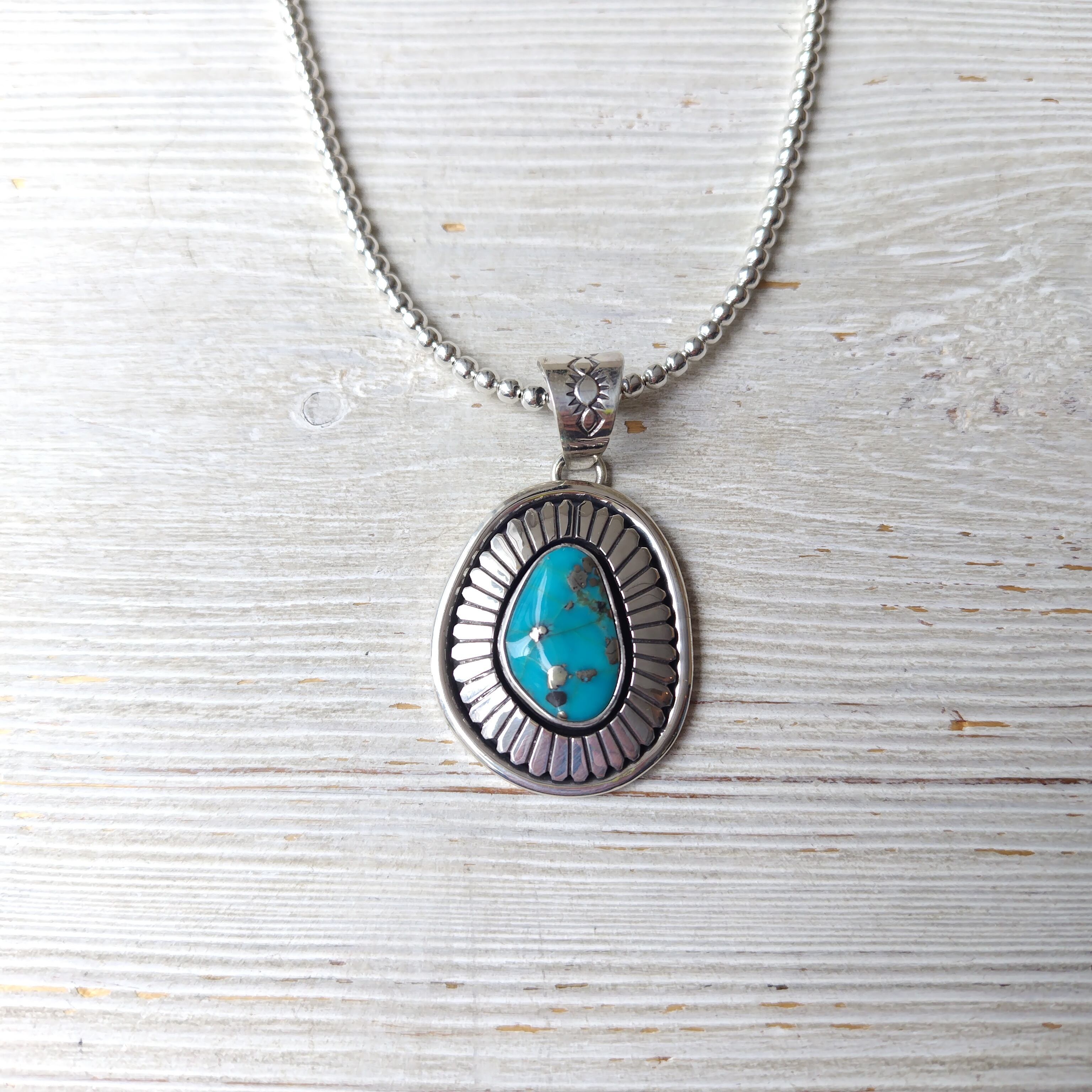 6号 ナバホ ターコイズ ハート シルバーリング インディアンジュエリー