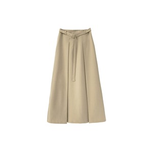 Box Pleats Belt Skirt