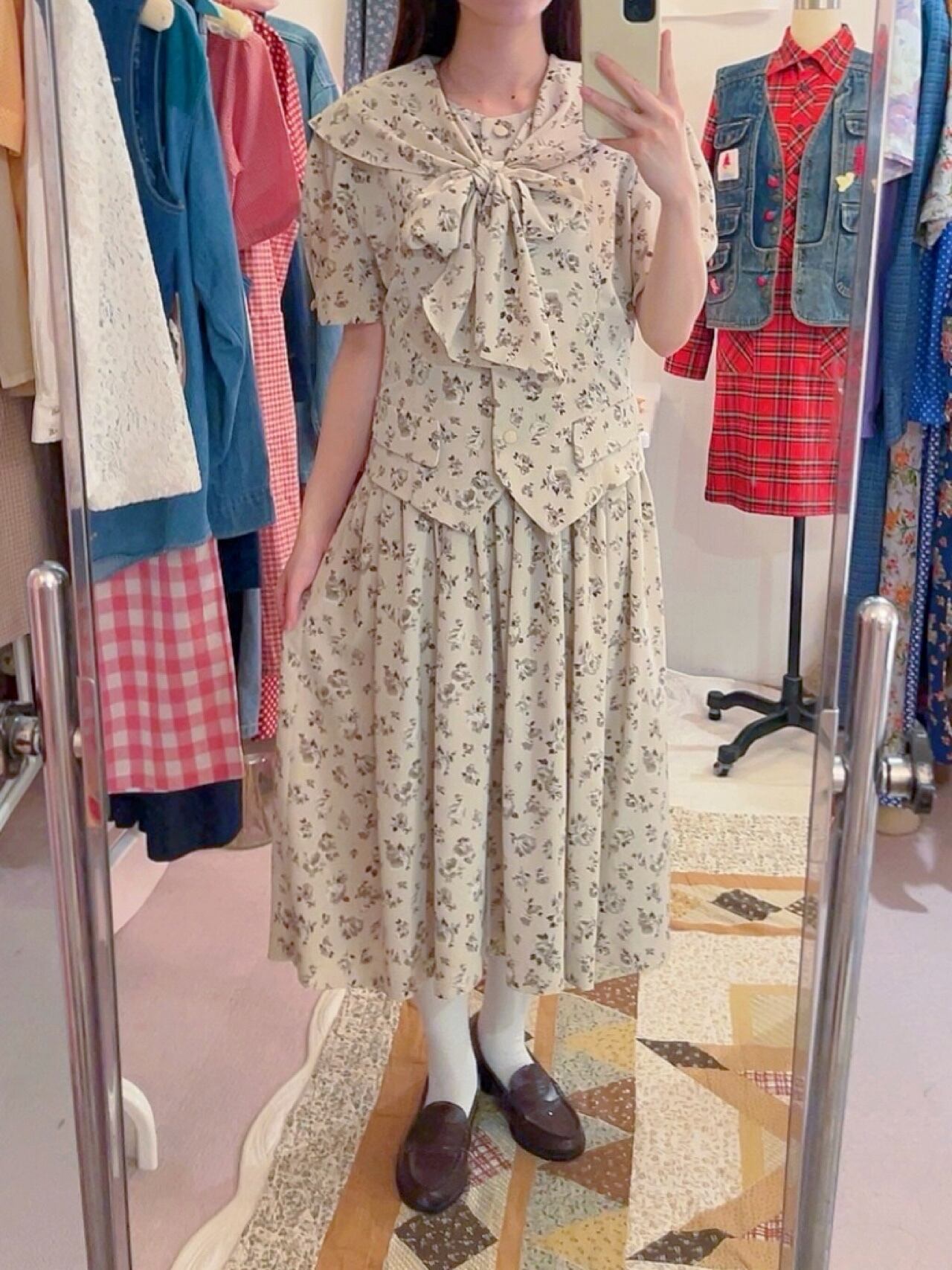 ribbon sailor collar separate one-piece
