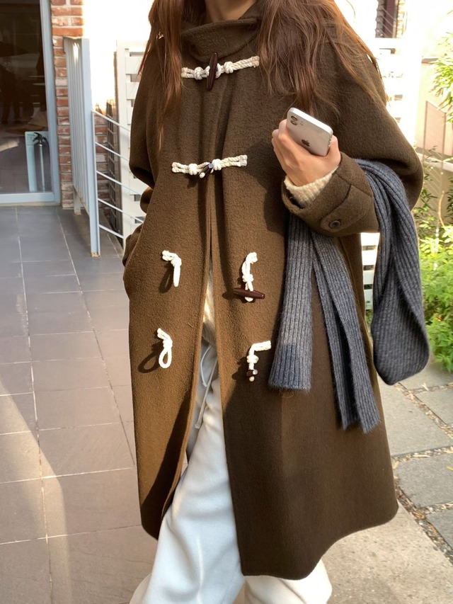 (予約) verveine / Barnet hoody duffle handmade coat 1color