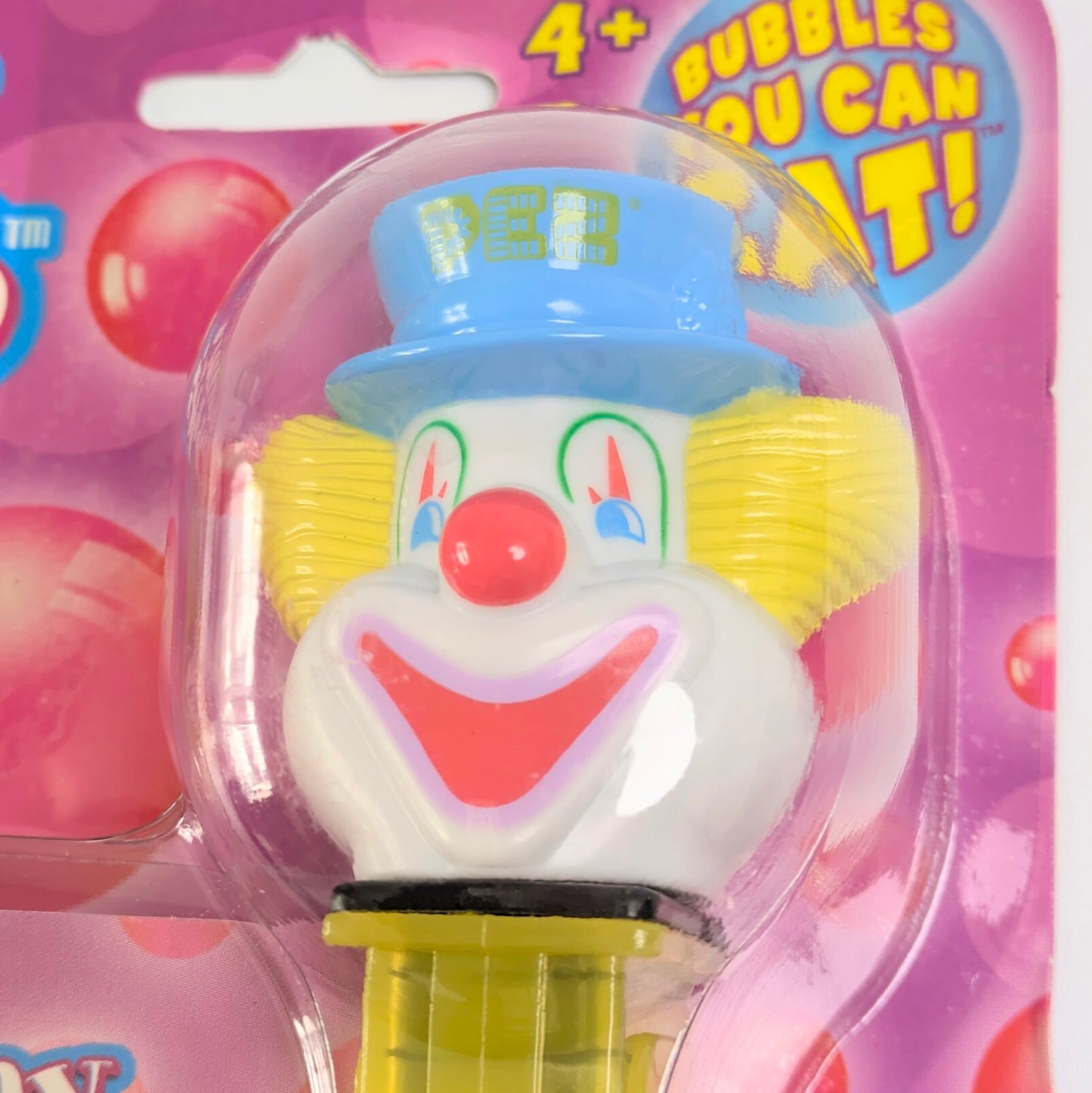 ☆ VINTAGE2002-2003 ☆【 PEZ 】 『 Yummy Bubbles ( ヤミー・バブルズ )  / ピーター・ペッツ  』PEZ / ペッツ  / クリアイエローステム / ピエロ  〚アメリカン雑貨 アメトイ〛