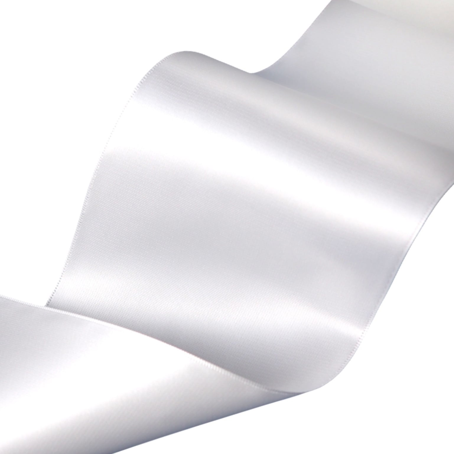 (000)白系 Off White 100mm 両面サテンリボン