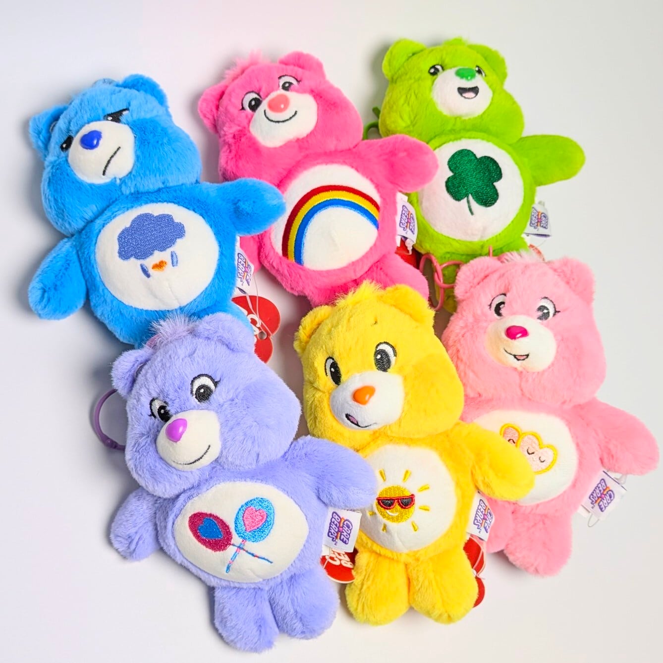 【 Care Bears（ケアベア）】 『 Love-A-Lot Bear ラブアロットベア 』ぬいぐるみキーホルダー / plush keyholder〚アメリカン雑貨 アメトイ〛