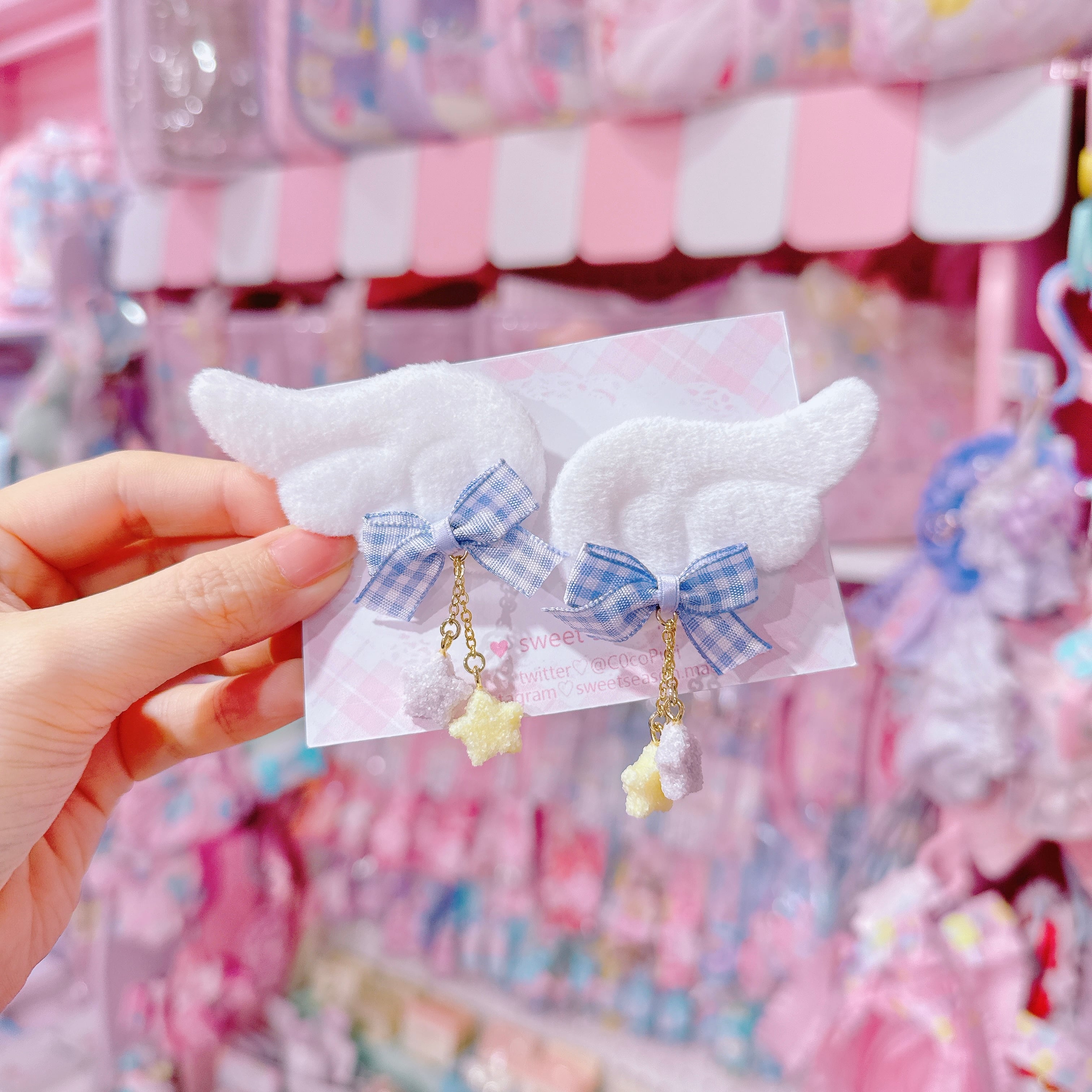 【C8】14-13羽ツインヘアクリップ