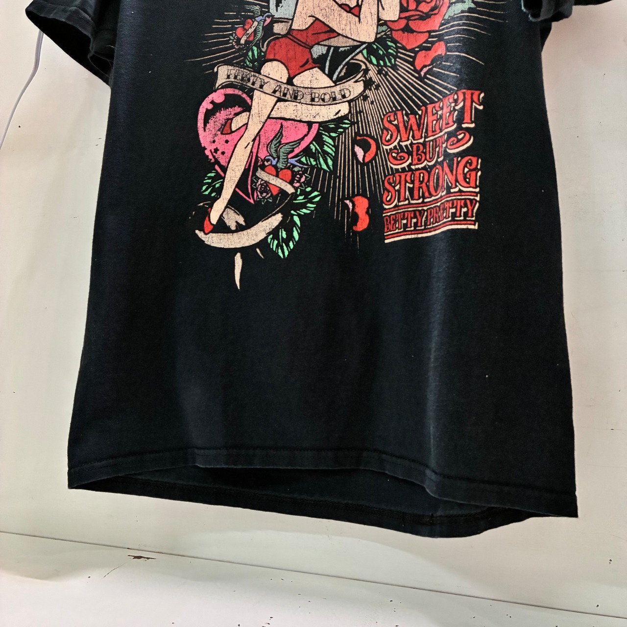 Betty Boop グラフィックTee ブラック　ヴィンテージ調