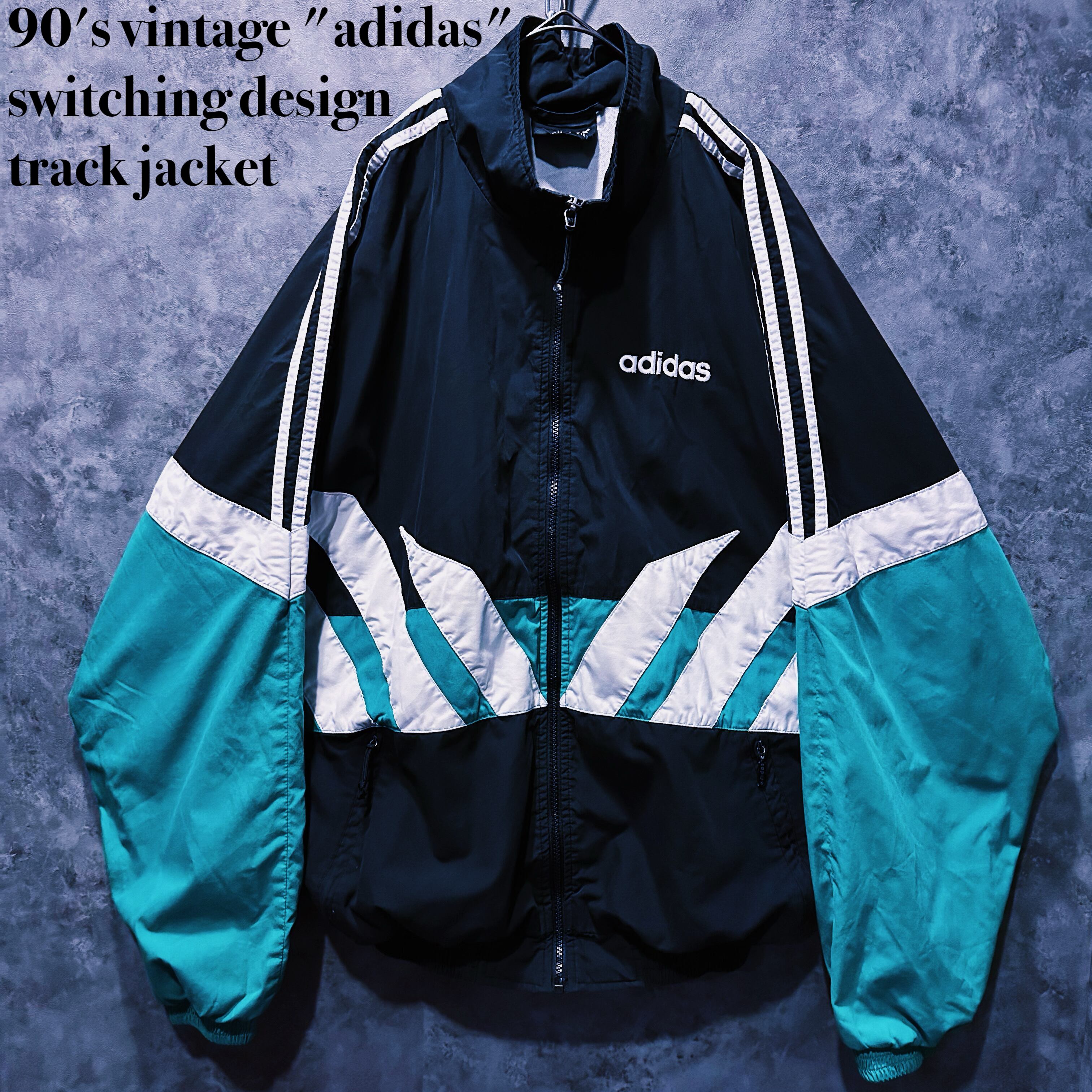 【doppio】90's vintage "adidas" switching design track jacket