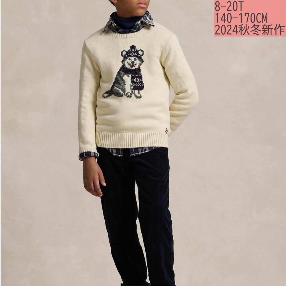 ラスト1【160cm】キッズ（男の子）セーター ドッグ POLO RALPH LAUREN 