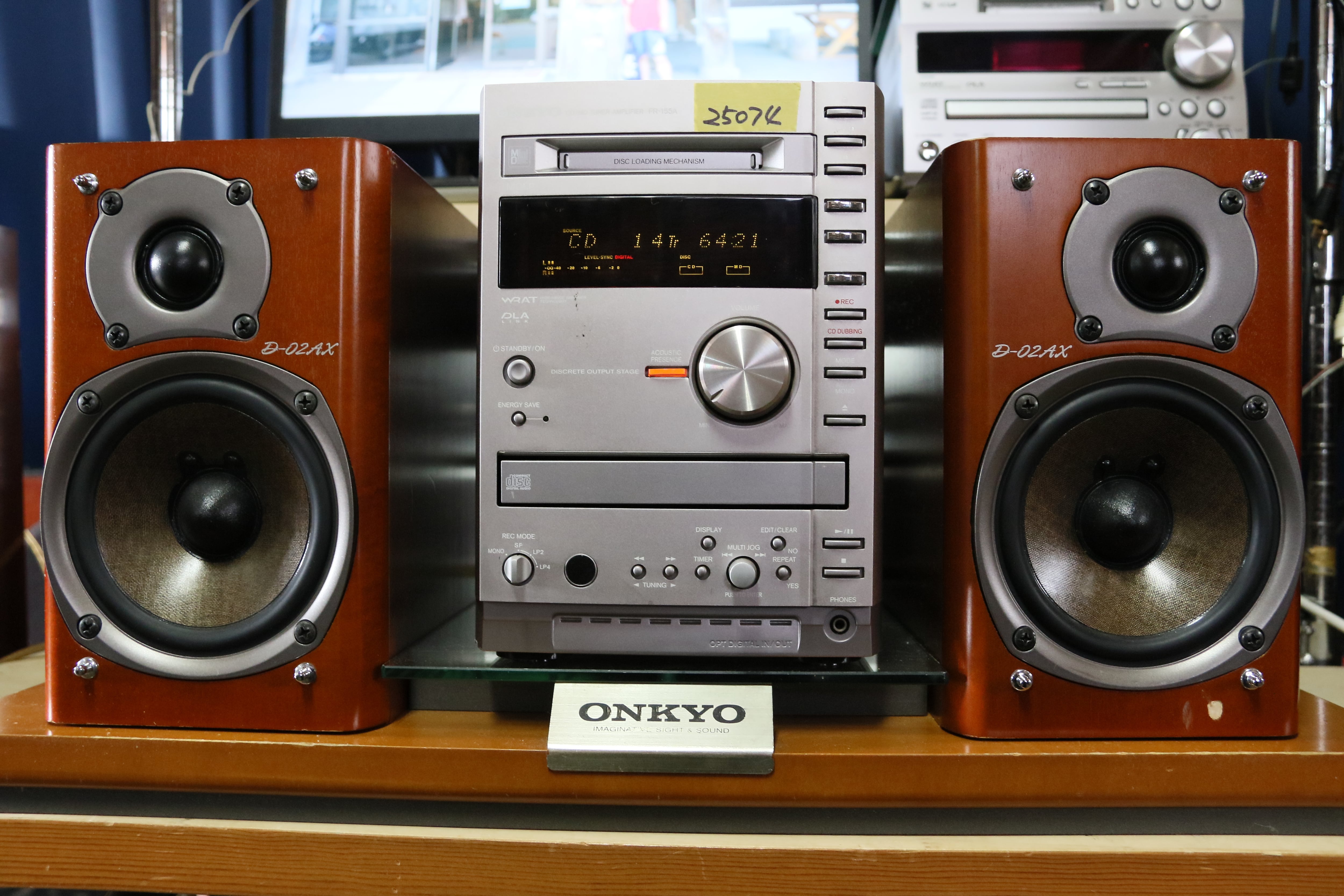小ぶりな名機】ONKYO FR-155AX ＆ D-02AX CD/MDﾁｭｰﾅ/ｱﾝﾌﾟ/ｽﾋﾟｰｶ (管