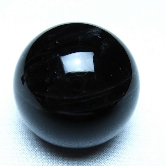 黒水晶 丸玉 モリオン 丸玉 35mm スフィア 置物 原石 141-7563