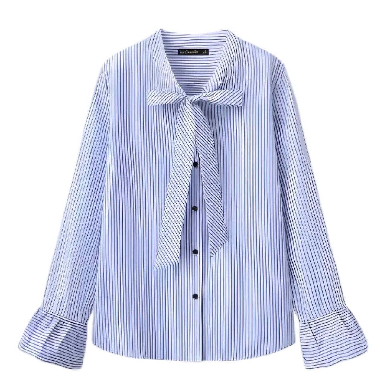 Bow Tie Stripe Shirt F0285