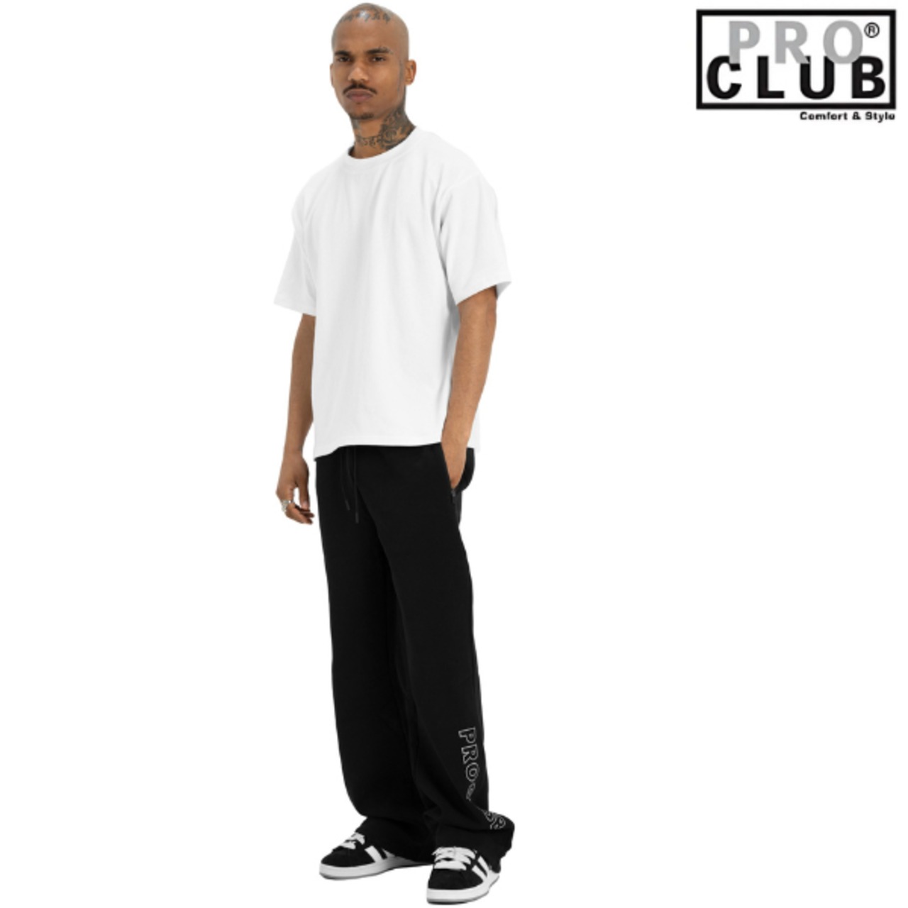 PRO CLUB / プロクラブ「Heavy Weight Wide Performance T-shirts White」 - 4