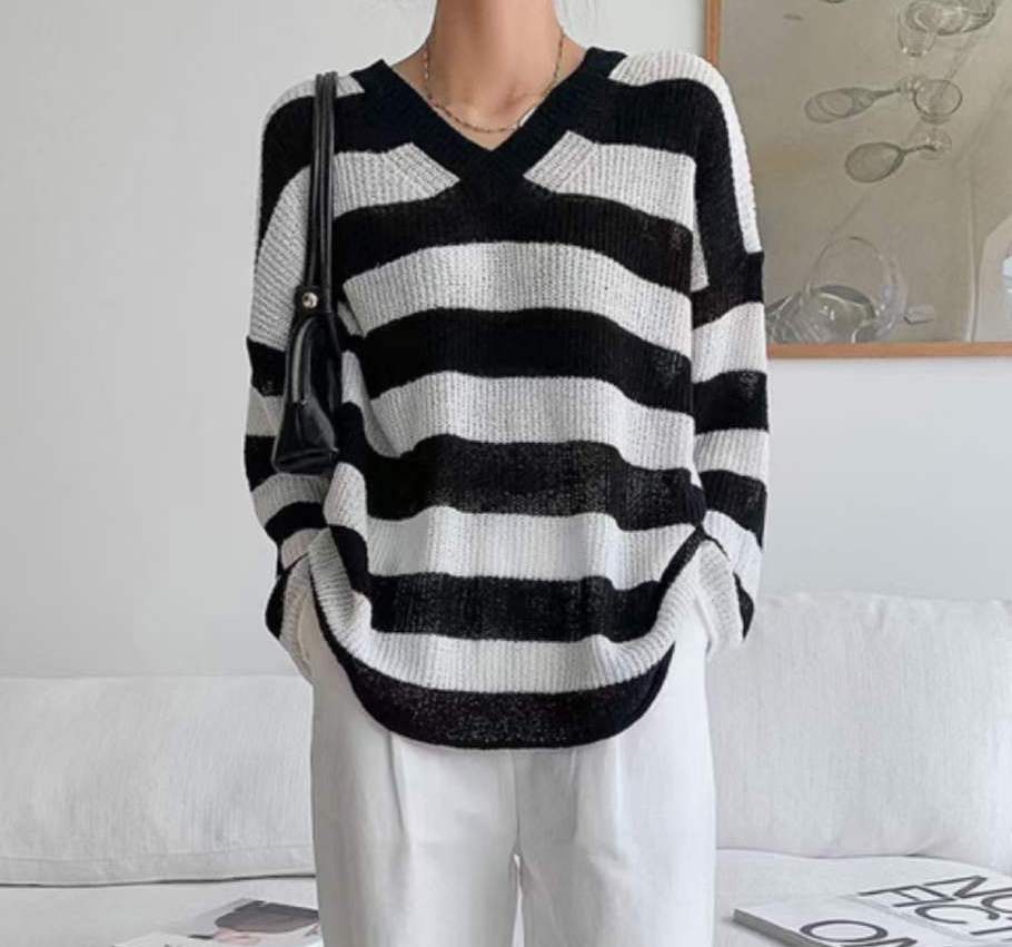 ボーダーサマーニット　AJ11079-1957