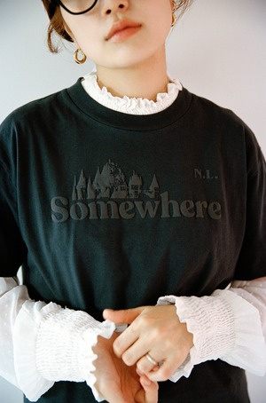 Somewhere Crew Neck Tee Fade Black