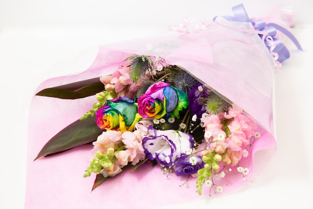 お任せ花束 カラフル系 3000円 地域限定 配送無料 Lotus Blossom