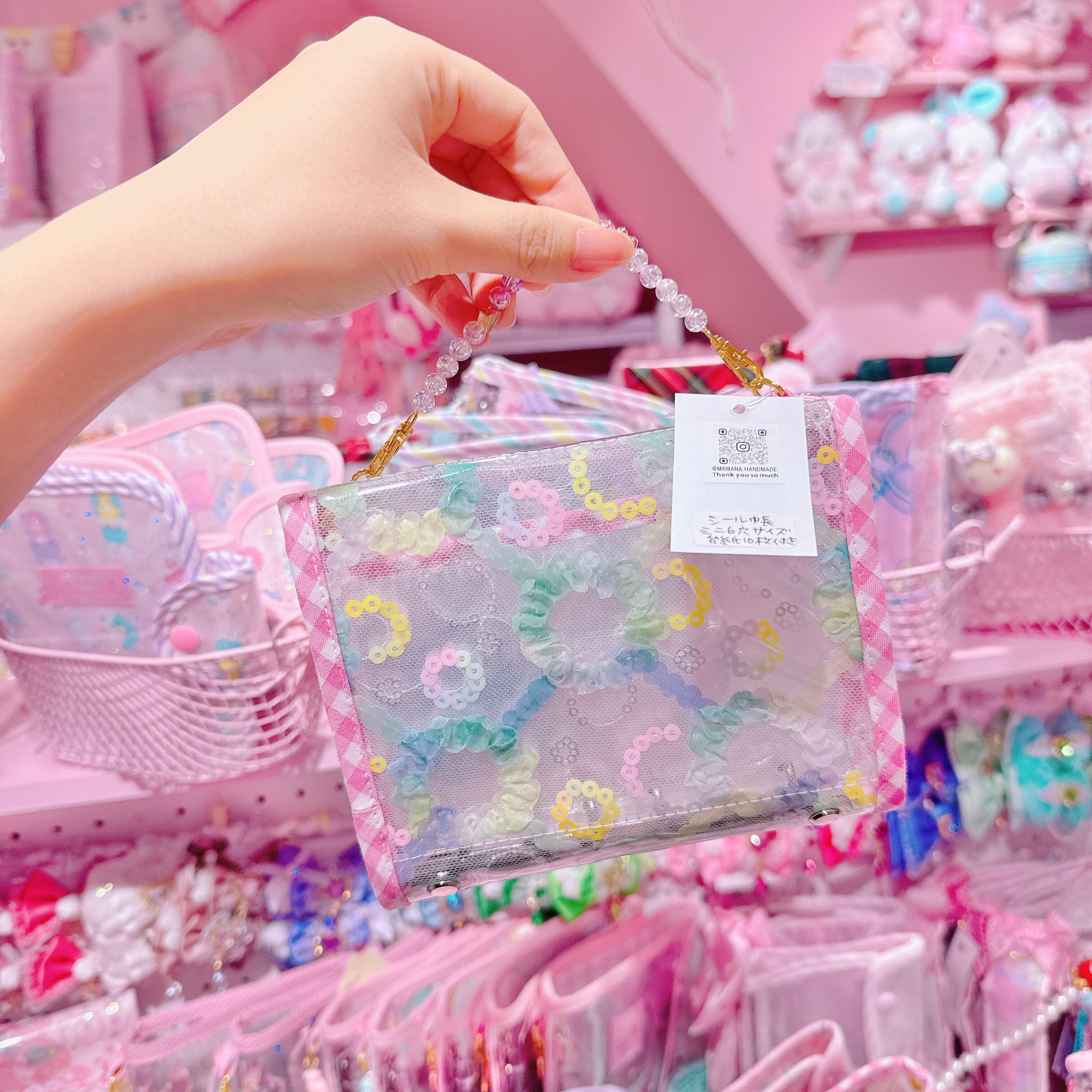 【N4】46-4バッグ風シール帳（ミニ６穴サイズ台紙１０枚付）