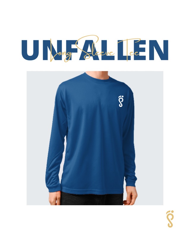 Unfallen - Long Sleeve Tee (blue/white)