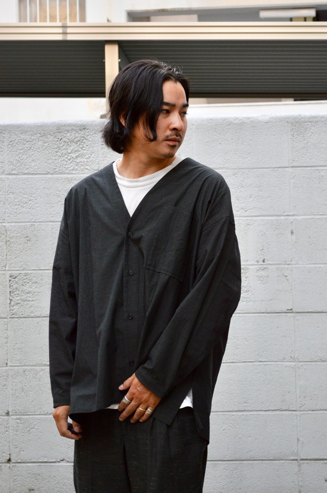 Pub " KIMONO SHIRTS " Japanese Wafuku Made in Japan V Line Cotton& Ramie Fabric ピューブ 日本製 着物シャツ