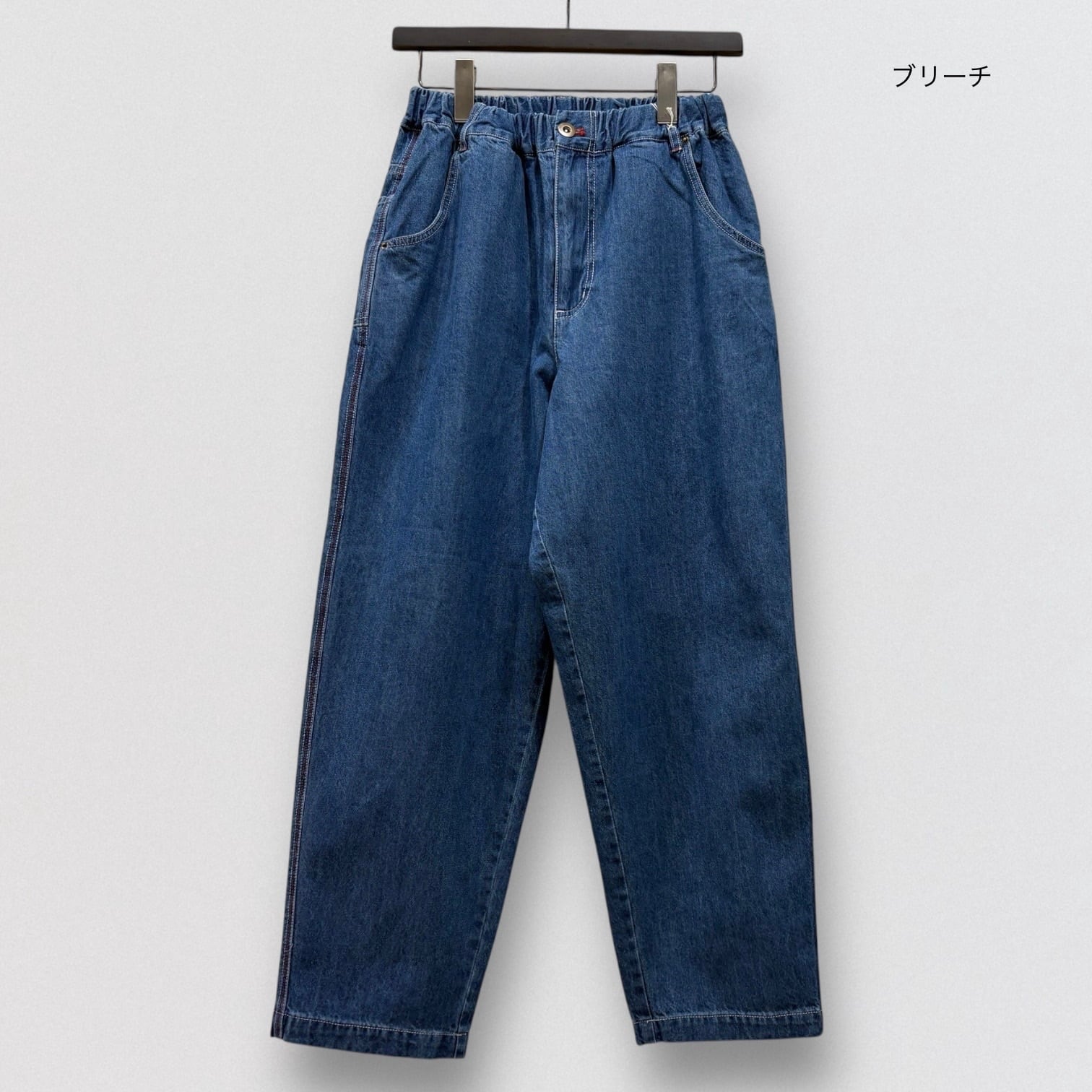 pas a pas side color stitched denim easy pants 5108 | CoCo Cuore
