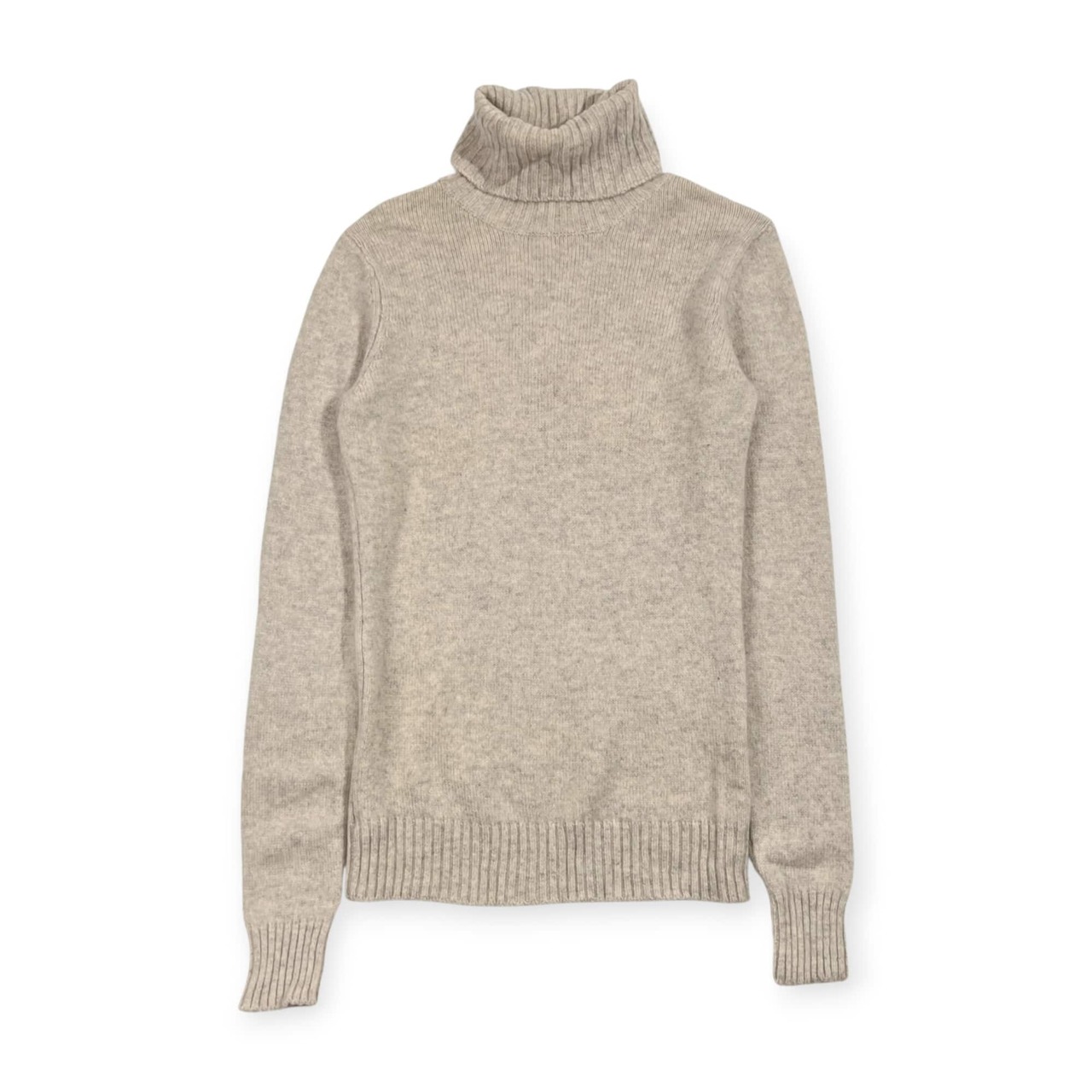 カシミヤ100% PROFILE プロフィール タートルネック ニット セーター 38/アイボリー 系 レディース